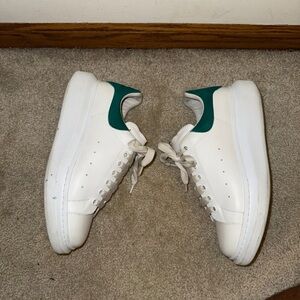 Alexander McQueen White and Green Sneakers